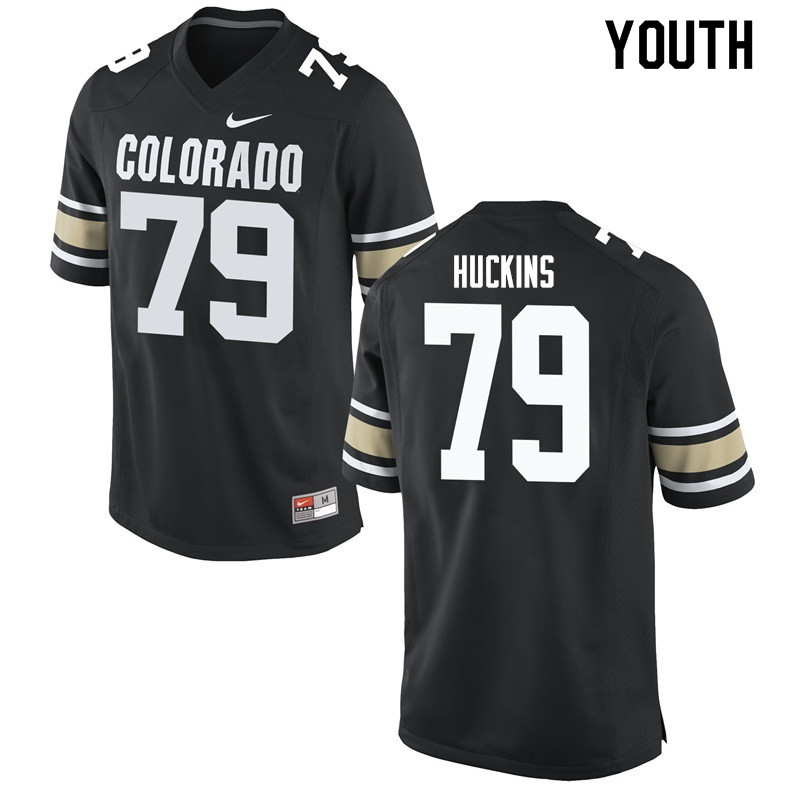 Youth #79 Jonathan Huckins Colorado Buffaloes College Football Jerseys Sale-Home Black - Click Image to Close